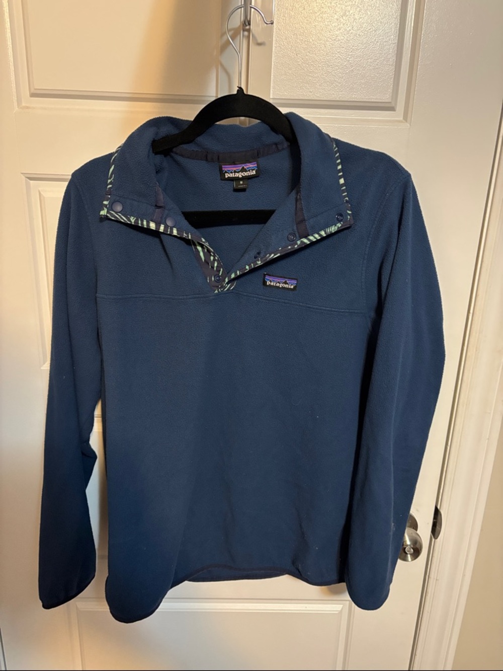 Patagonia Men's Dark Blue Quarter-Snap Fleece Pullover Synchilla